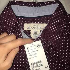 H&M boys button up 6-7 y